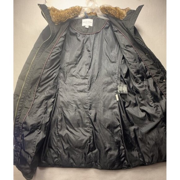 Cole Haan Women's Down Quilted Puffer Mid Length Coat 357SD357 Deep Black Sz M - Picture 3 of 16
